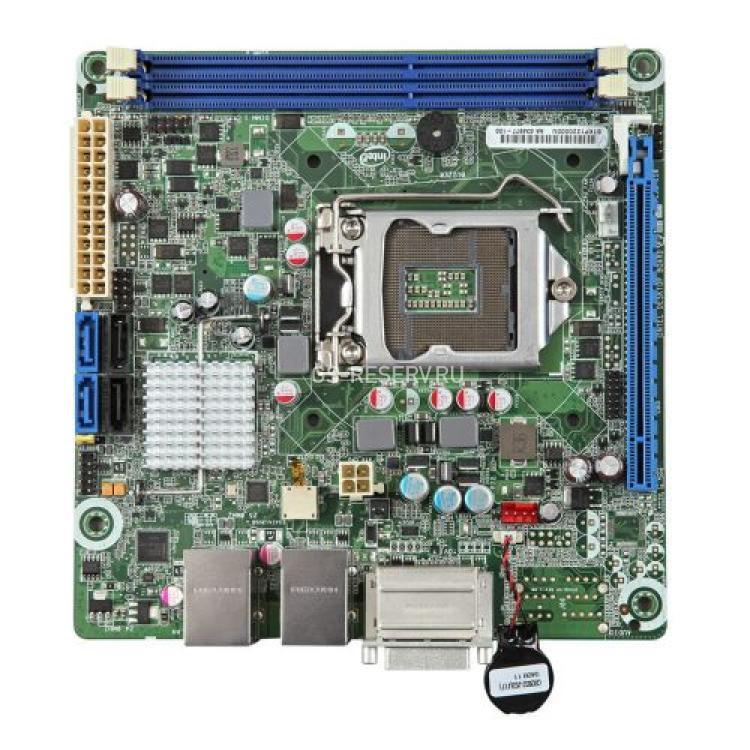 Материнская Плата Intel c206 S1155 2DualDDRIII 2SATAIII 2SATAII PCI-E16x 2LAN1000 DVI mini-ITX(S1200KP)