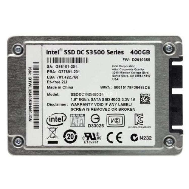 Твердотелый Накопитель SSD Intel SSD DC S3500 Series 400Gb 500Мб/сек TRIM MLC 6G SATAIII microSATA 1,8"(SSDSC1NB400G401)