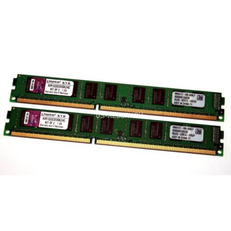 RAM DDRIII-1333 Kingston 4Gb (2x2Gb) 2Rx8 ECC PC3-10600E(KVR1333D3E9SK2/4GI)