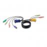 KVM Кабель ATEN HD15M/MD6M/MD6M/SP/SP-SP Монитор+Клавиатура+Мышь+Аудио PS/2 DB15+2x6MINI-DIN To HD15 Audio Male-Male 5m For CS-1732 CS-1734 CS-1754 CS-1758(2L-5305P)