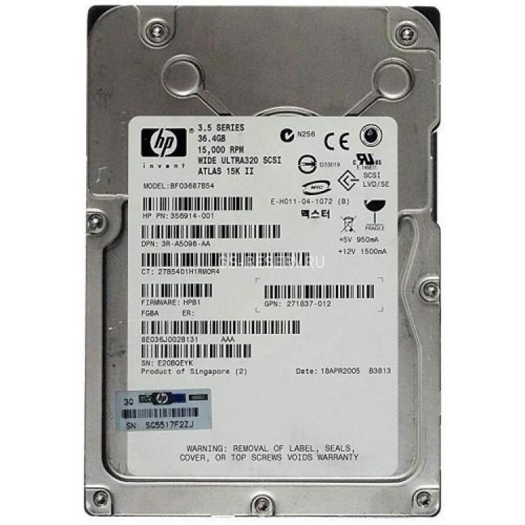 Жесткий Диск HP (Maxtor) Atlas 15K-II 8E036J 36,4Gb (U320/15000/8Mb) 80pin U320SCSI(286776-B22)