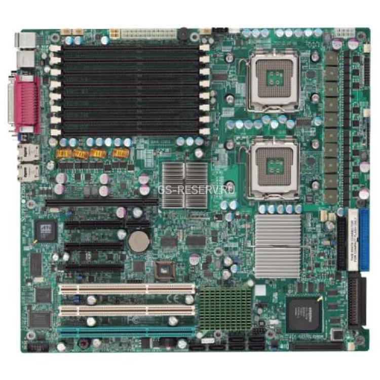 Материнская Плата Supermicro i5000P Dual Socket 771 15FBD 2UW320SCSI 6SATAII U100 PCI-E16x 3PCI-E8x 3PCI-X SVGA 2xGbLAN E-ATX 1333Mhz(X7DB8+)