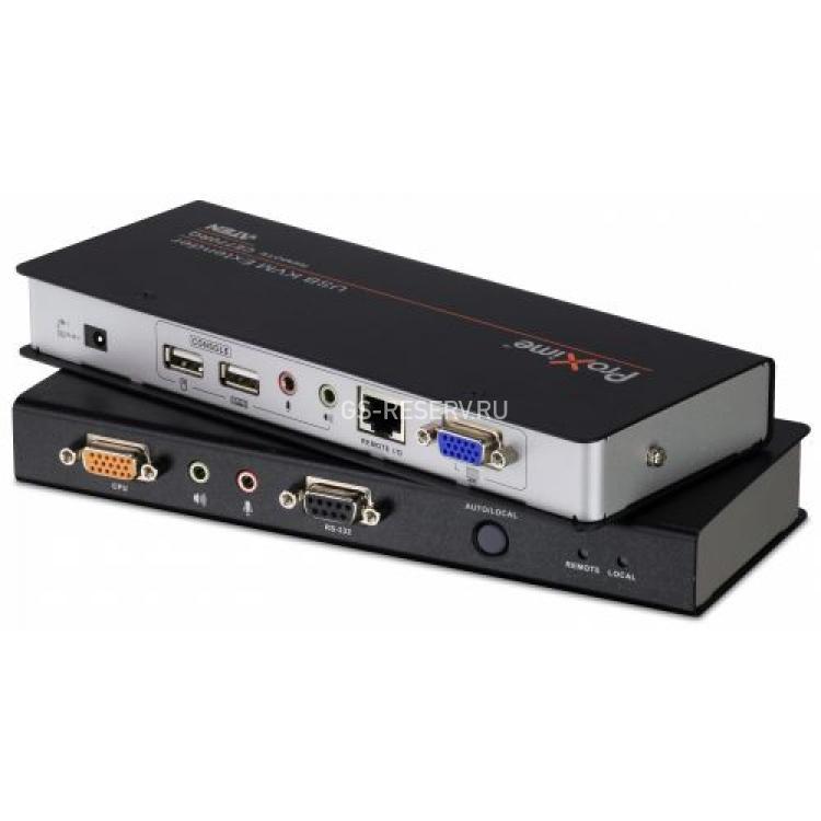 KVM Удлинитель Aten SPHD15+HD-DB15+2xUSB+2xMINIJack+DB9 Female 1920х1200 300м(CE770-D)