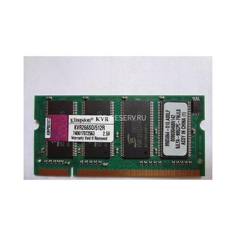 RAM SO-DIMM DDR266 Kingston 512Mb CL2.5 PC2100(KVR266SO/512R)