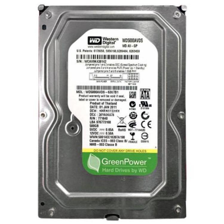 Жесткий Диск Western Digital AV-GP 500Gb (U300/IntelliPower/32Mb) NCQ SATAII(WD5000AVDS-63U7B1)