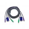 KVM Кабель ATEN Монитор+Клавиатура+Мышь PS/2 DB15+2x6MINI-DIN Male-Male 3m For CS-82A CS-84A CS-124A CS-138A CS-912 CS-914 CS-9134 CS-9138(2L-5003P/C)
